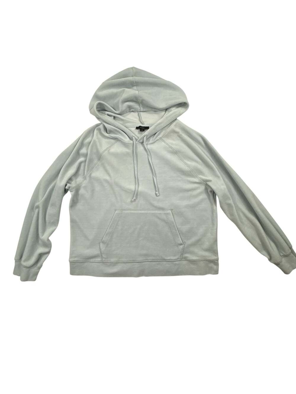 J.Crew Women's Pale Blue Velour Raglan Pullover Hoodie